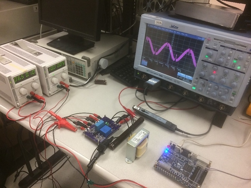 FPGA-controlled inverter lab bench setup