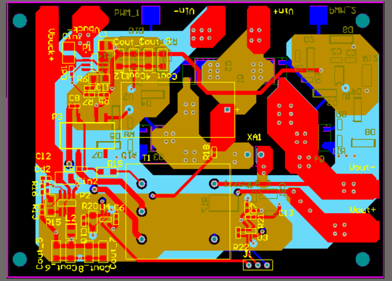 Custom inverter PCB layout in Altium