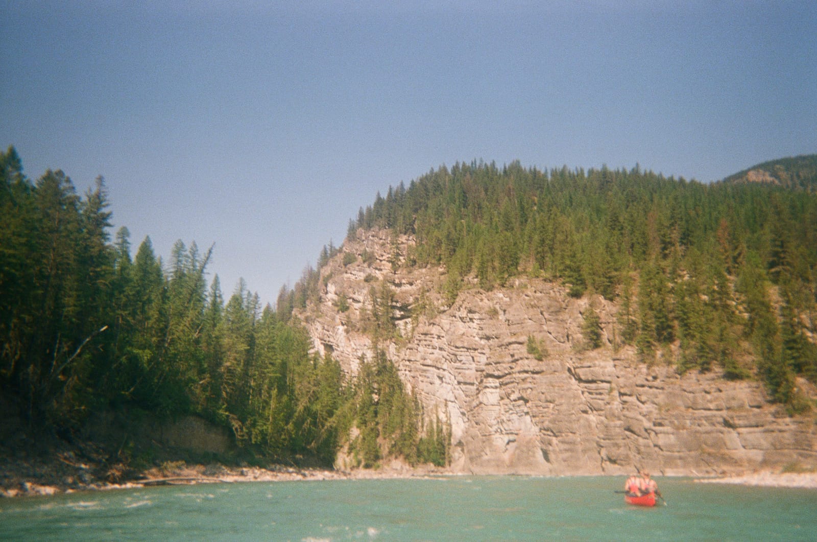 Gibraltar Rock rising above the Kootenay River valley